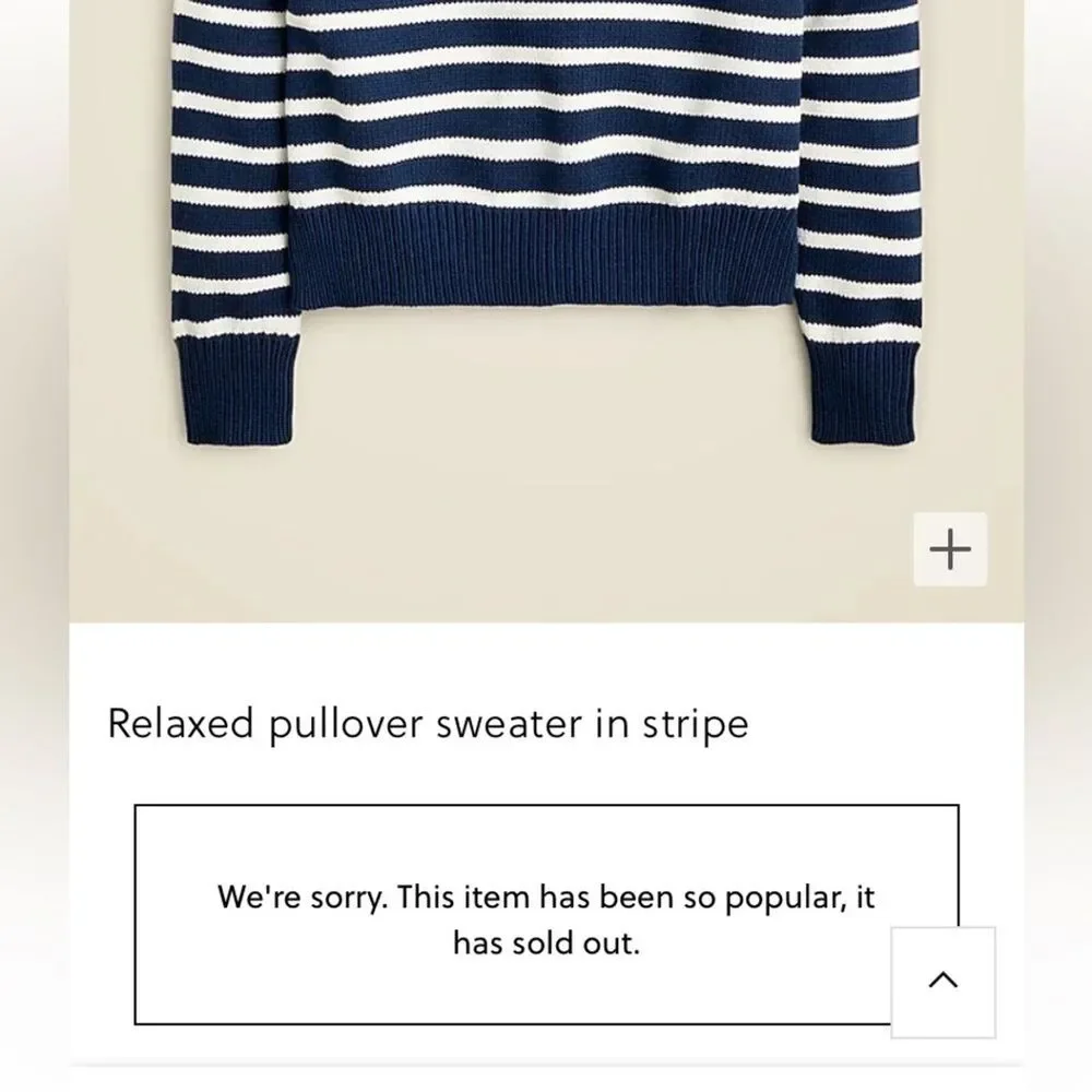 NWT J.Crew Relaxed Stripe Crewneck Sweater Womens Chunky Knit Nautical Fisherman